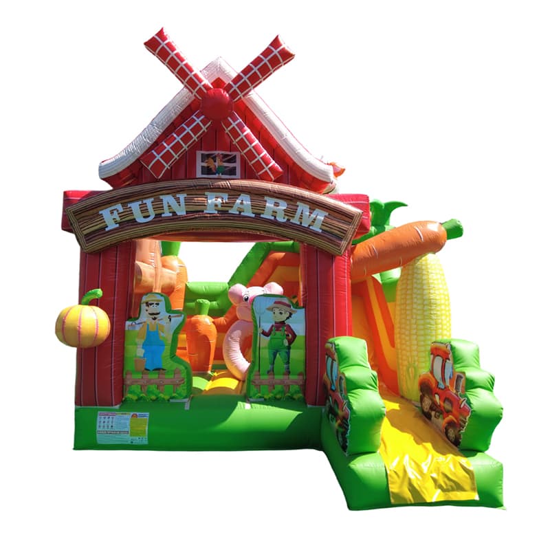 Commercial Farm Theme Inflatable Combo with Slide